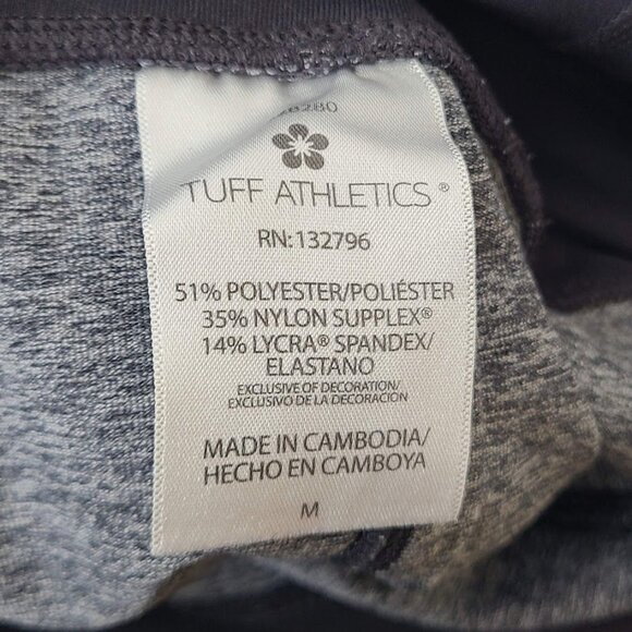 Tuff Athletics Snake Print Leggings Womens Size M Black Gray w/ Side Pockets - Picture 3 of 12